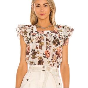 NWT ULLA JOHNSON Kiki Top In Daisy